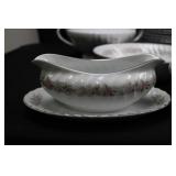 China Dinnerware Set - Pink Rose Floral Pattern, Made in Japan (112 piece set)