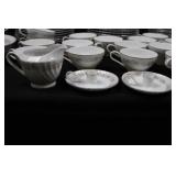 China Dinnerware Set - Pink Rose Floral Pattern, Made in Japan (112 piece set)