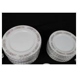 China Dinnerware Set - Pink Rose Floral Pattern, Made in Japan (112 piece set)