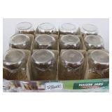 Ball Mason Jars 12-Pint Jars - 36 Jars in 3 Boxes with Lids