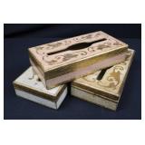 Florentia Tissue Box Hand Painted - Set of 3 - Made in Italy