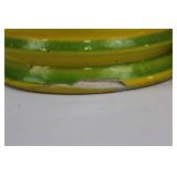 BALDELLI ITALY Yellow Ceramic Oil Cruets - Pair with Cork Stoppers