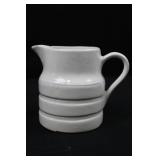 Creamer - White Ceramic with Stacked Ring Base