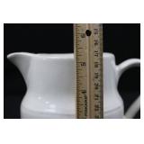 Creamer - White Ceramic with Stacked Ring Base