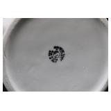 White Ceramic Pitcher with Red Berry Hand-Painted Motif, Scalloped Rim