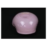 Mid Century Modern Barbini Murano Italy Art Glass Pink Gold Leaf Bullicante Bowl