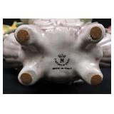 Capodimonte Floral Bouquet Vase - Made in Italy Porcelain Centerpiece with Hand-Painted Flowers