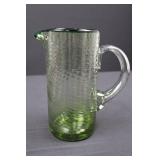 Olive Green Glass Bowls & Pitcher 3-Piece Set