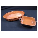 Pier 1 Italy Ovenware Ceramic Bake Dishes - Oval Baker & Rectangular Baker