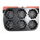 Sunflower Collection 6-Cavity Nonstick Muffin Pan Set - Platinum Collection (2-Piece)