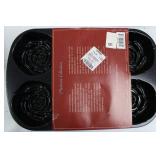 Sunflower Collection 6-Cavity Nonstick Muffin Pan Set - Platinum Collection (2-Piece)