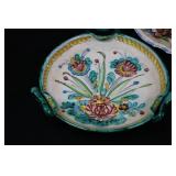 Majolica Floral Dish Set 64/105 - 3 Pieces - Made in Italy