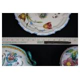 Majolica Floral Dish Set 64/105 - 3 Pieces - Made in Italy