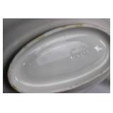 Floral Italian Ceramic Dinnerware Set - Platter, Bowls & 4 Small Plates