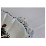 Floral Italian Ceramic Dinnerware Set - Platter, Bowls & 4 Small Plates