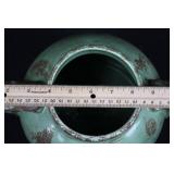 Ceramic Jug with Twin Handles - Celadon Glaze, Made in Italy