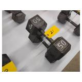 (2) 50 lb. Dumbbells...