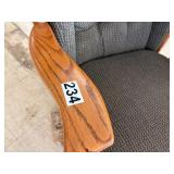 Wooden rocking chair with cushions