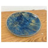 Decorative shallow serving bowl