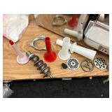 LEM meat grinder and accessories