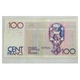 National Bank of Belgium 100 Franc Banknotes (Honderd Frank)