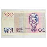 National Bank of Belgium 100 Franc Banknotes (Honderd Frank)