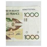 Belgian 1000 Franc Banknote - Gretry, Banque Nationale de Belgique