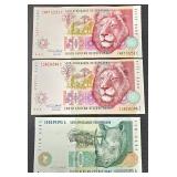 South African Reserve Bank Notes - 10 Rand & 50 Rand (Lot of 3)