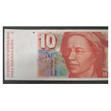 Austrian 20 Schilling Banknote - Hong Kong 10 Dollar Banknote - Swiss 10 Franc Banknote