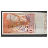 Austrian 20 Schilling Banknote - Hong Kong 10 Dollar Banknote - Swiss 10 Franc Banknote