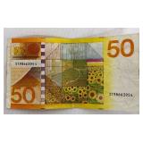 Netherlands 50 Gulden Sunflower Banknote - Designed by R.D. Oxenaar