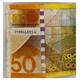 Netherlands 50 Gulden Sunflower Banknote - Designed by R.D. Oxenaar
