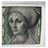 20 Deutsche mark Banknote FRG 1980-01-02 Deutsche Bundesbank