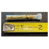 Gold Flakes in 2-Inch Vial - 1.6 g Total Weight
