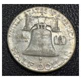 Benjamin Franklin 1949 Silver Half Dollar