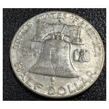 Benjamin Franklin 1949 Silver Half Dollar