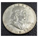 Benjamin Franklin 1949 Silver Half Dollar