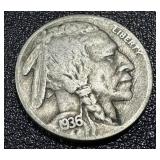 Buffalo Nickels 12-Coin Lot - Dates include 1927, 1928, 1936, 1937