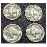 Buffalo Nickels 12-Coin Lot - Dates include 1927, 1928, 1936, 1937