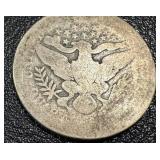 Barber Quarter 1892 - Liberty Head 25-Cent Silver Coin