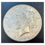 1922-D Peace Dollar - Denver Mint, Silver Coin