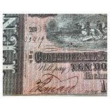 Antique Confederate States of America 10 Dollar Note Series 10 Dated 2/17/1864 - Serial #43419