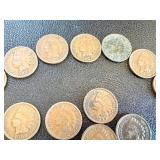 52 Indian Head Cents - Circulated, Various Dates (US 1859-1909)