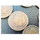 52 Indian Head Cents - Circulated, Various Dates (US 1859-1909)