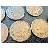52 Indian Head Cents - Circulated, Various Dates (US 1859-1909)