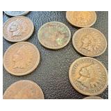 52 Indian Head Cents - Circulated, Various Dates (US 1859-1909)