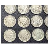 Buffalo Nickels - 15 Coins, 1926, 1927, 1930, 1934, 1936
