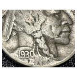Buffalo Nickels - 15 Coins, 1926, 1927, 1930, 1934, 1936