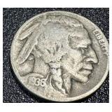 Buffalo Nickels - 15 Coins, 1926, 1927, 1930, 1934, 1936