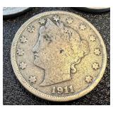 Buffalo Nickels & Barber Nickels (Lot of 13) - Circulated